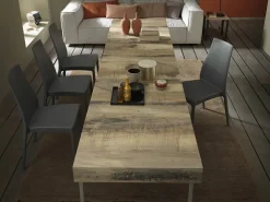 Tavolo Assist in legno rettangolare, allungabile e dal design moderno.^Altacom Discount