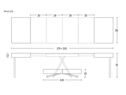 Tavolo Assist in legno rettangolare, allungabile e dal design moderno.^Altacom Discount