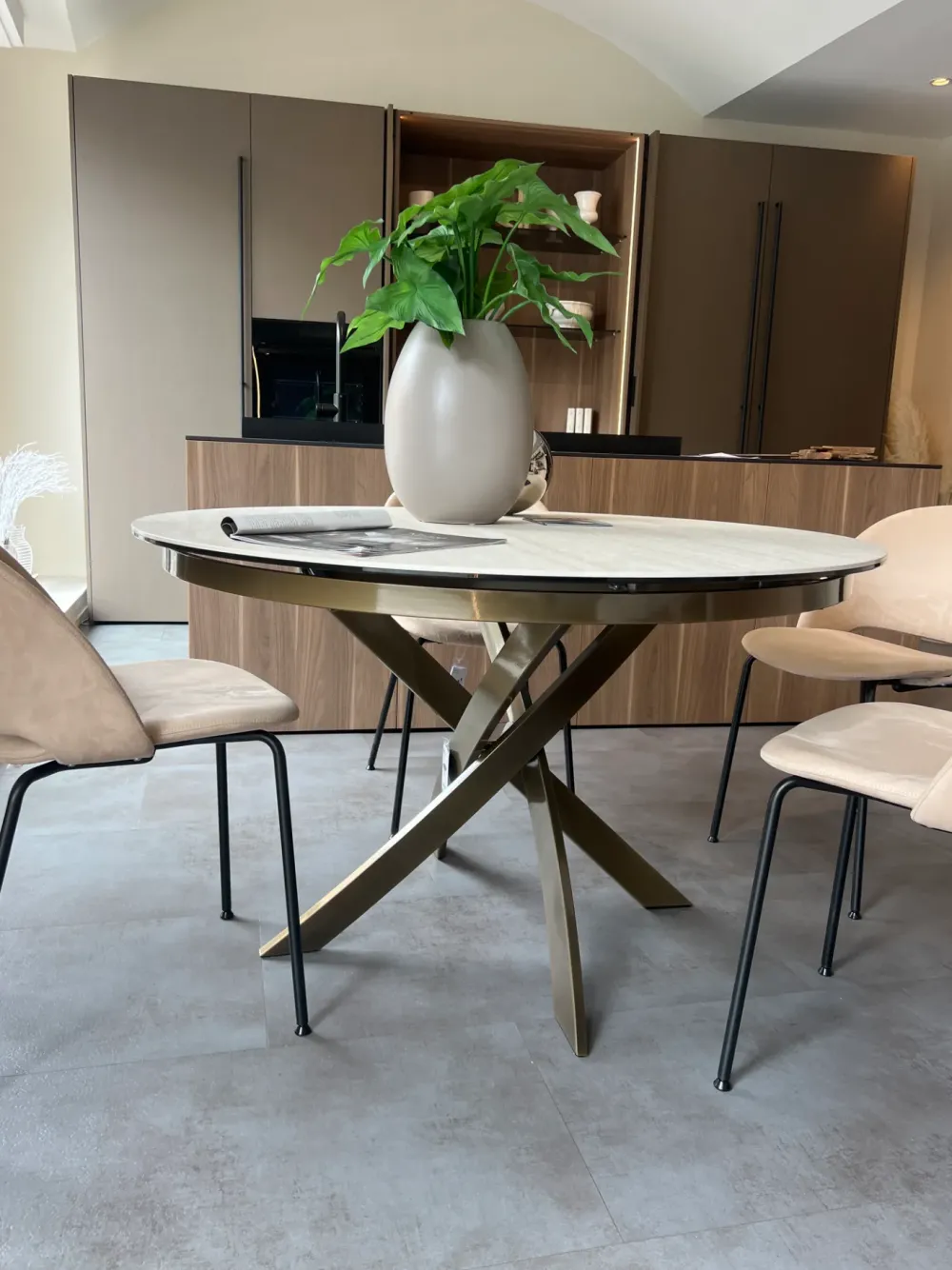 Bontempi Tavolo Barone in ceramica Rotondo allungabile scontato 35%- Tavoli