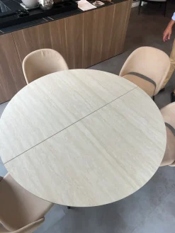 Bontempi Tavolo Barone   in ceramica Rotondo allungabile scontato 35%- Tavoli