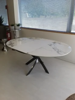 Tavolo Barone in ceramica Rotondo allungabile^Bontempi