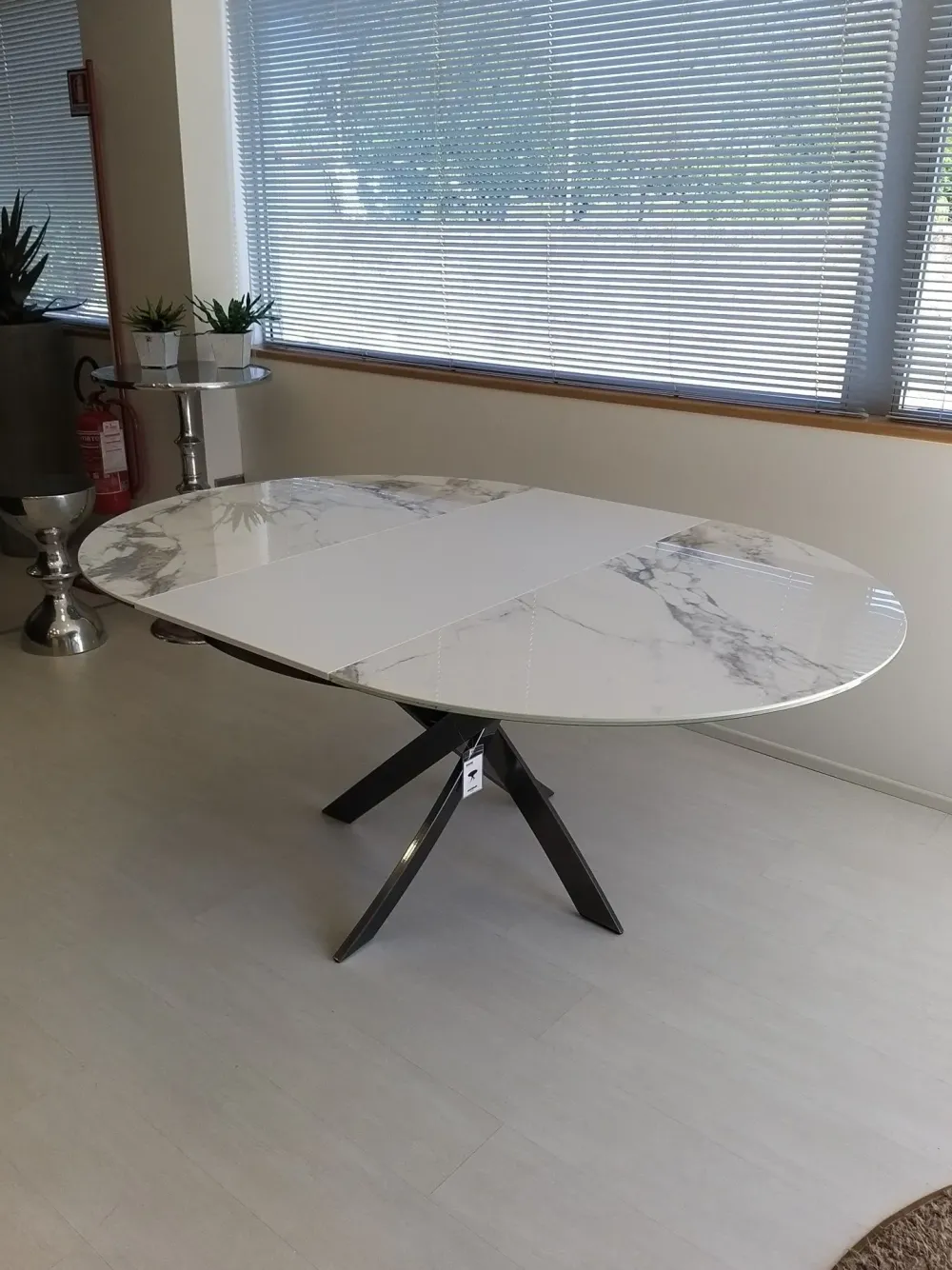 Tavolo Barone in ceramica Rotondo allungabile^Bontempi