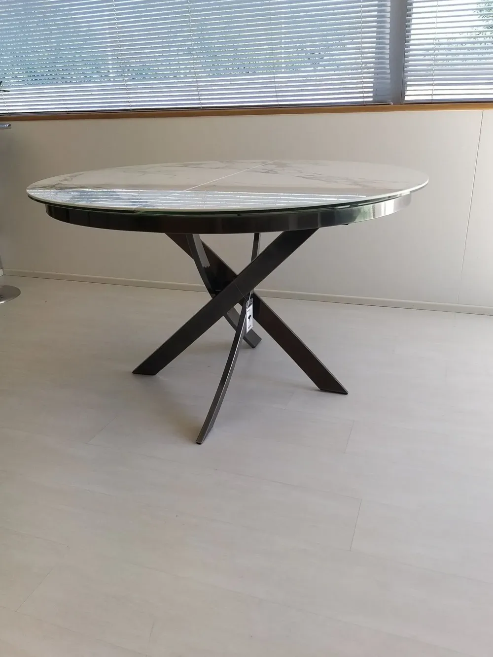 Tavolo Barone in ceramica Rotondo allungabile^Bontempi