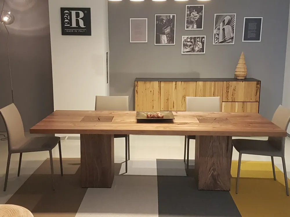 Tavolo con piano in legno rettangolare di a PREZZO OUTLET^Riva 1920 New