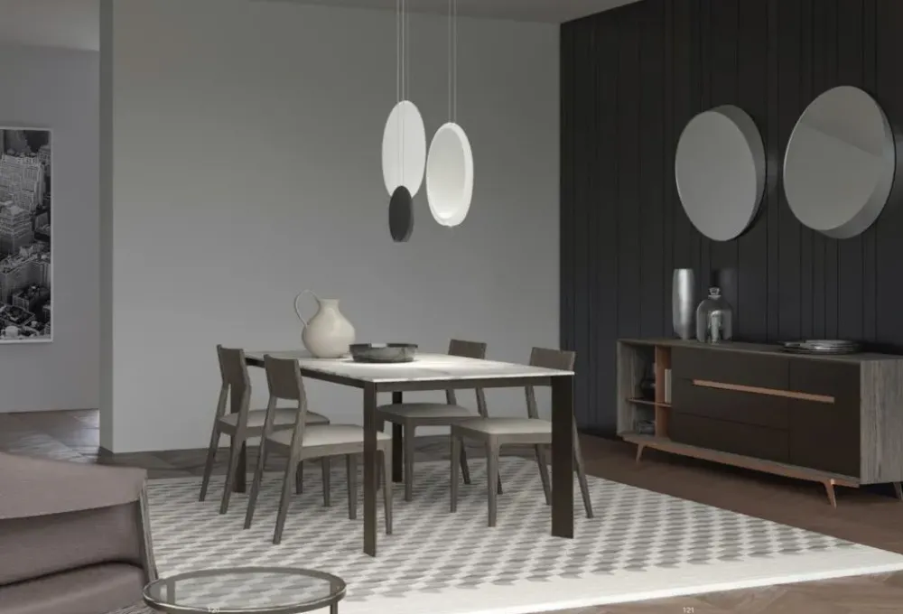 Artigianale Tavolo con piano in marmo rettangolare di a PREZZO OUTLET- Tavoli