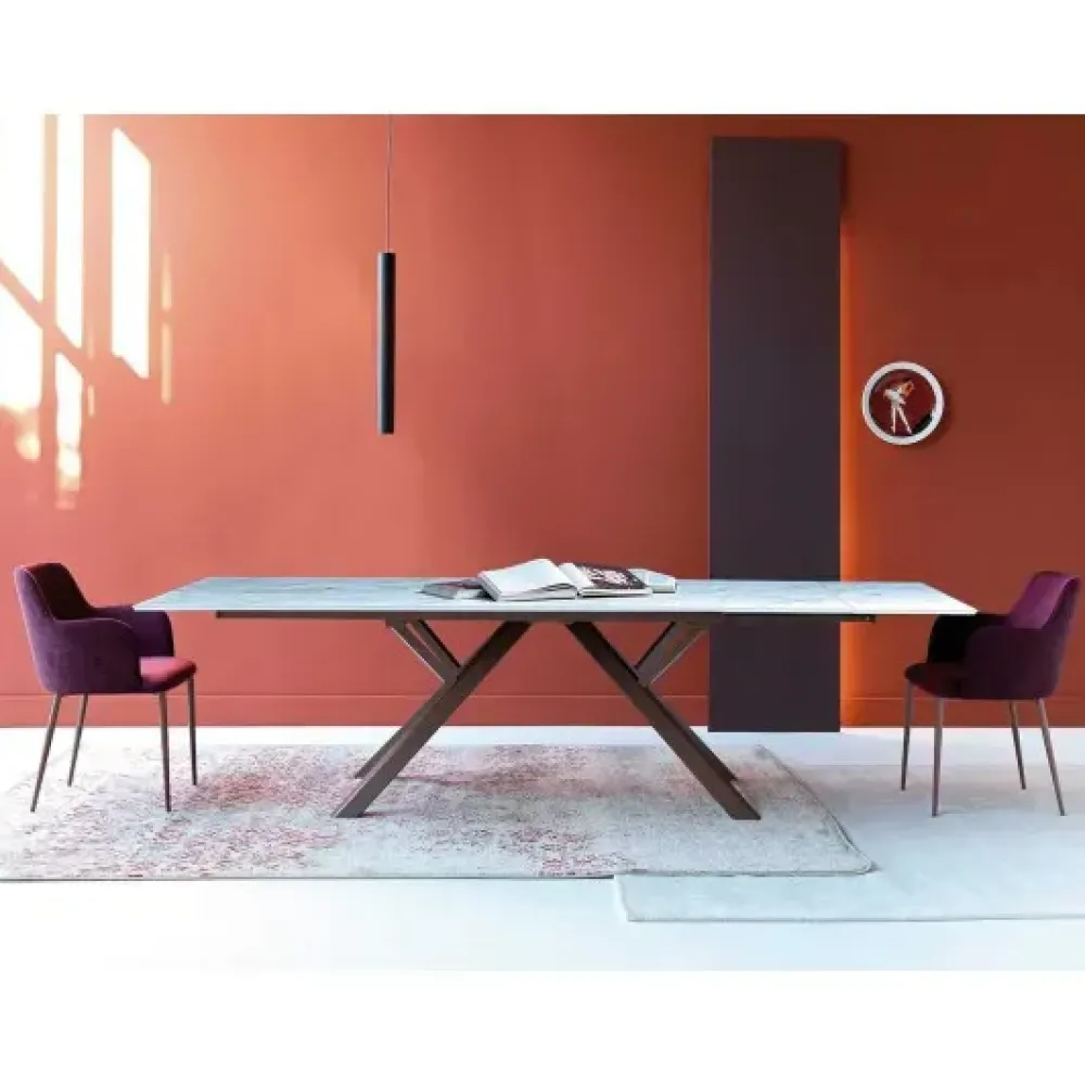 Artigianale Tavolo con piano in marmo rettangolare di a PREZZO OUTLET- Tavoli