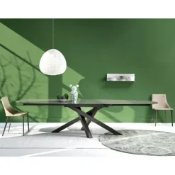 Artigianale Tavolo con piano in marmo rettangolare di a PREZZO OUTLET- Tavoli