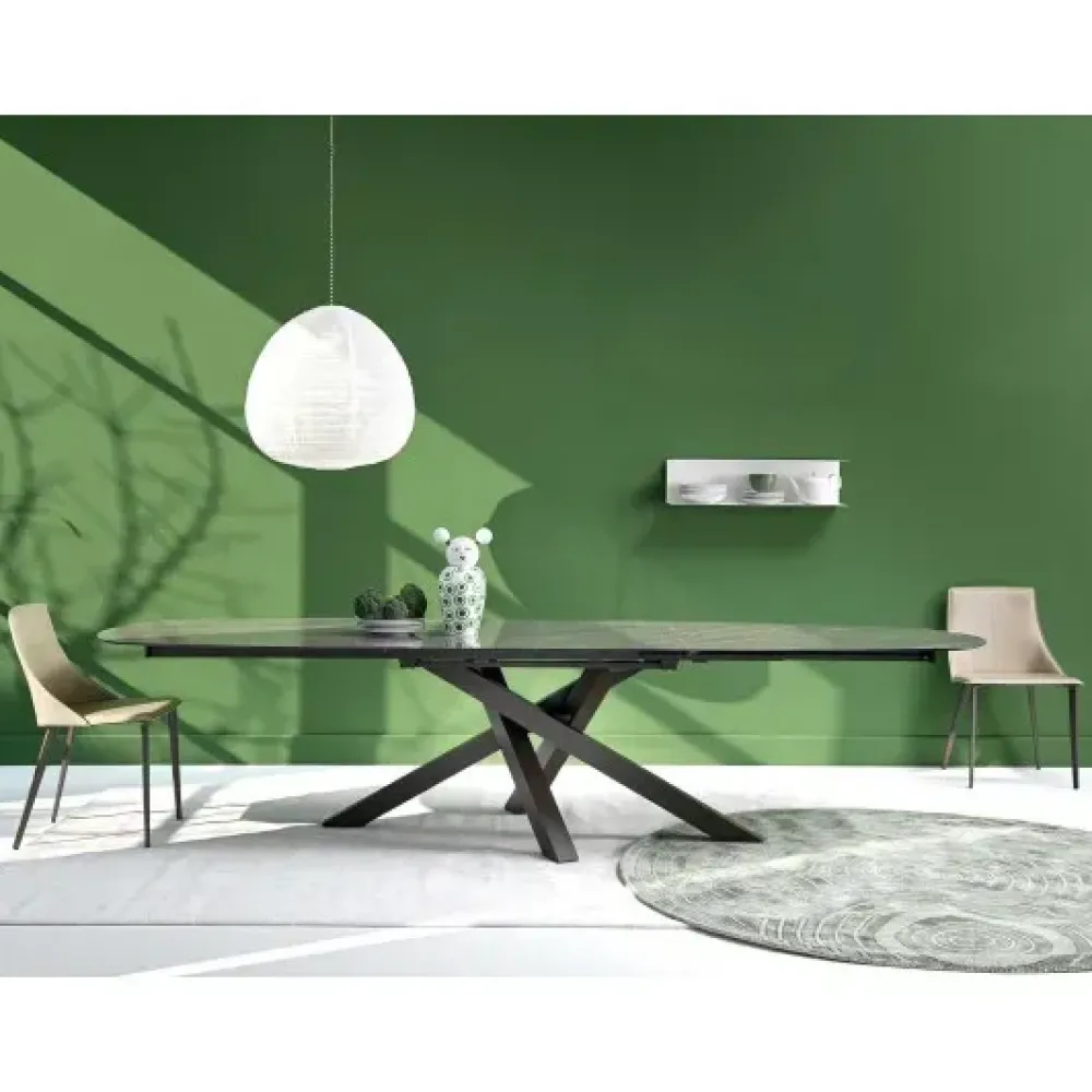 Artigianale Tavolo con piano in marmo rettangolare di a PREZZO OUTLET- Tavoli