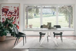 Tavolo con piano in vetro rettangolare di a PREZZO OUTLET^Collezione esclusiva Best