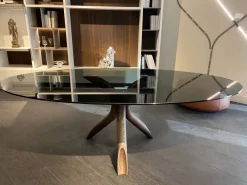 Clearance Tavolo con piano in vetro ellittico di a PREZZO OUTLET Tavoli