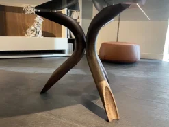 Clearance Tavolo con piano in vetro ellittico di a PREZZO OUTLET Tavoli