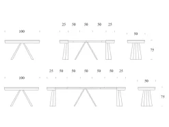 Tonin Casa Tavolo consolle modello Ventaglio a prezzo scontato- Consolle
