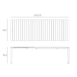 New Tavolo da giardino Set tevere 210/275 con 8 tiberina a marchio a prezzo scontato Tavoli Da Giardino