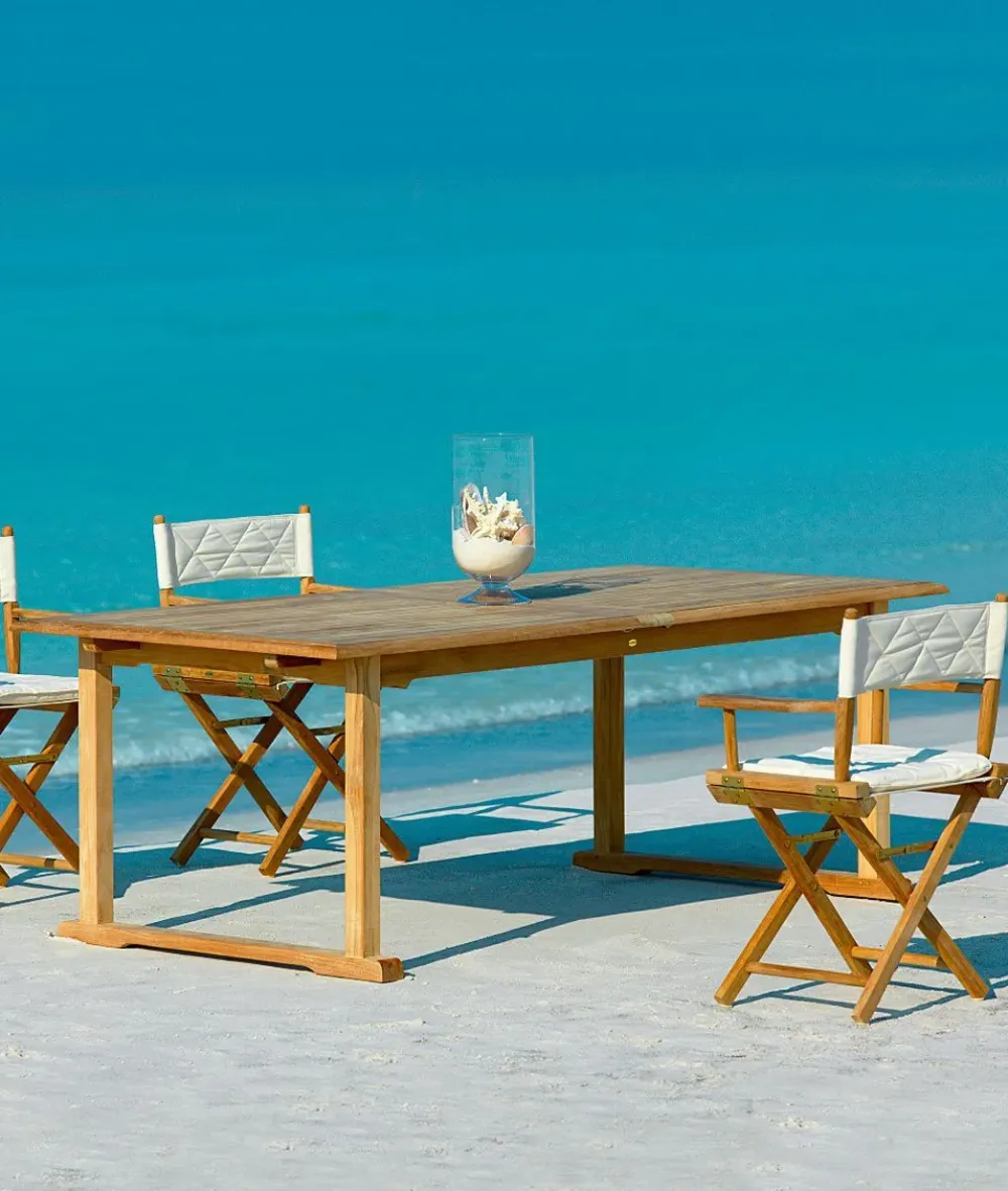 Md work Tavolo da giardino Tavolo allungabile vero teak a marchio a prezzo scontato- Tavoli Da Giardino