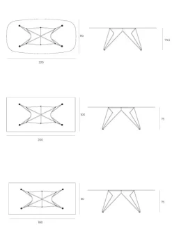 Easyline TAVOLO  Cross SCONTATO a PREZZI OUTLET- Tavoli