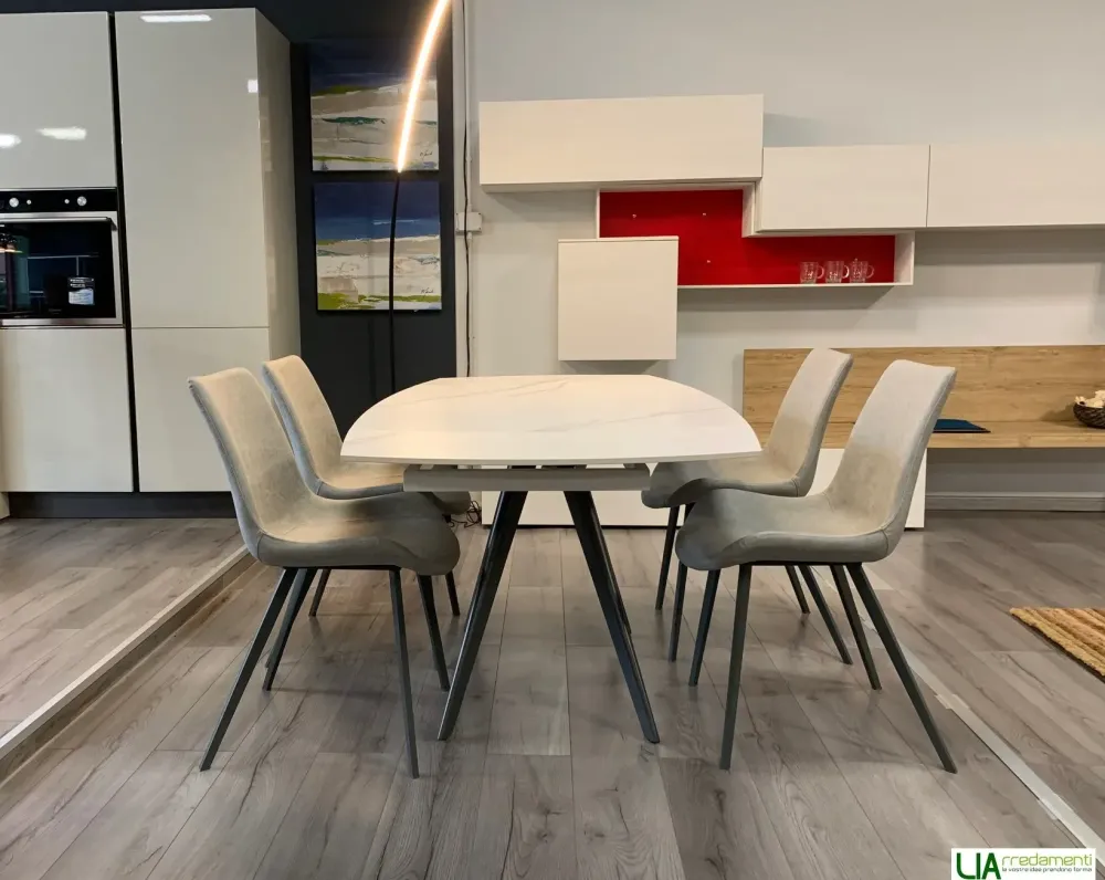 Sale Tavolo ellittico in ceramica Vortice di in Offerta Outlet Tavoli