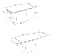Sale Tavolo ellittico Tavolo modello agata   scontato del 56% Tavoli