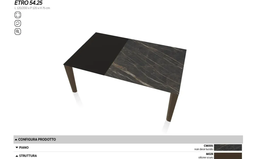 Bontempi Tavolo Etro in OFFERTA OUTLET -35%- Tavoli