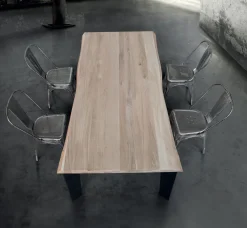 New Tavolo fisso Tavolo legno con gambe metallo Tavoli