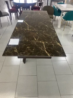 Tavolo Gress porcellanato allungabile in metallo Allungabile^Md work Outlet