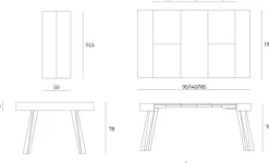 Best Tavolo in altri materiali rettangolare Consolle panachè in offerta outlet Tavoli