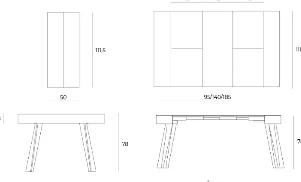 Best Tavolo in altri materiali rettangolare Consolle panachè in offerta outlet Tavoli
