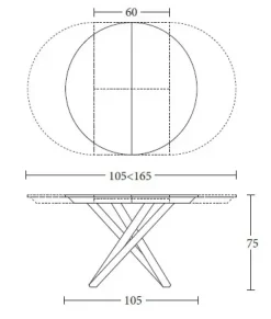 New Tavolo in altri materiali rotondo Cielo alt in offerta outlet Tavoli
