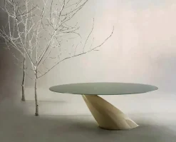 Discount Tavolo in ceramica ovale Oasi in offerta outlet Tavoli