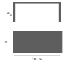 Artigianale Tavolo in ceramica rettangolare Kura a prezzo ribassato- Tavoli