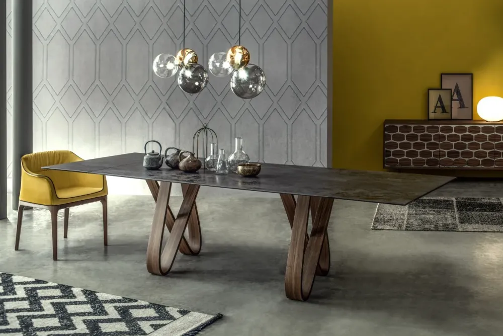 Tonin Casa Tavolo in ceramica rettangolare Tavolo rettangolare mod.butterfly di tonincasa scontato del 30% in offerta outlet- Tavoli