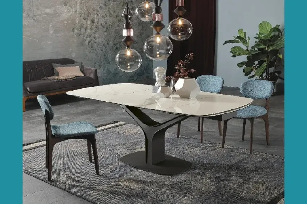 Tavolo in ceramica rettangolare Ariston in Offerta Outlet Tavoli