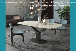 Tavolo in ceramica rettangolare Ariston in Offerta Outlet Tavoli