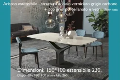Tavolo in ceramica rettangolare Ariston in Offerta Outlet Tavoli