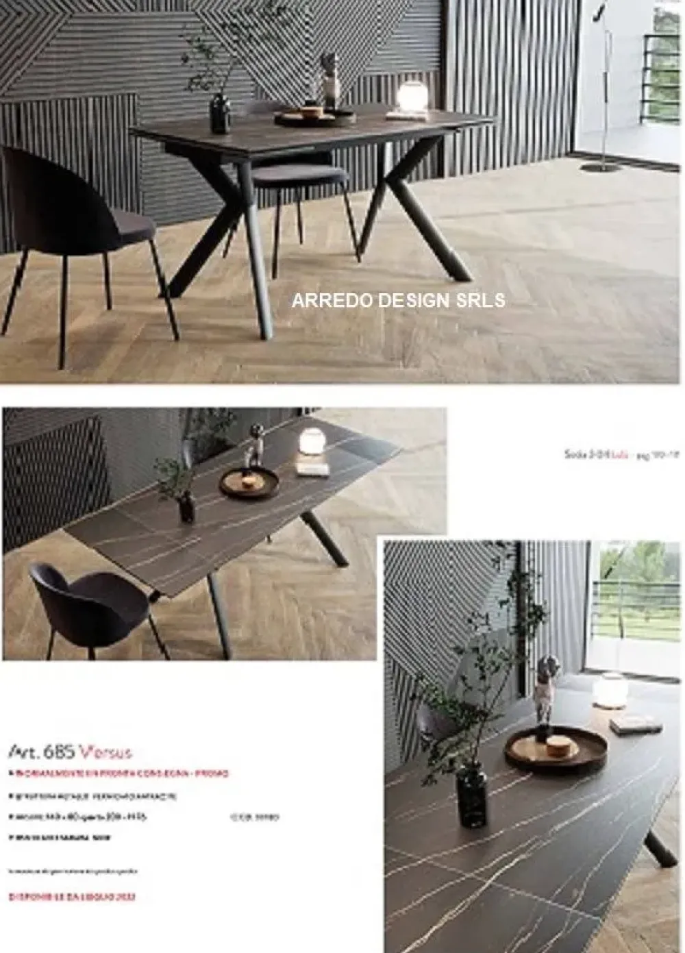 Tavolo in ceramica rettangolare Versus 685 * a prezzo ribassato^La Seggiola Online