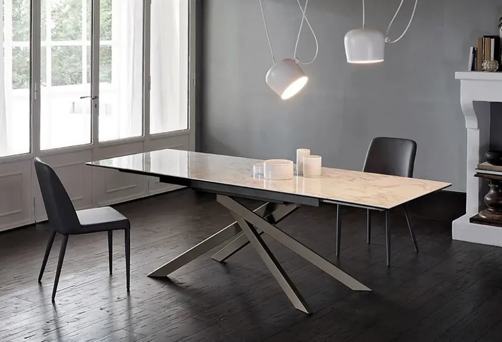 Tavolo in ceramica rettangolare Boston in offerta outlet^Friulsedie New