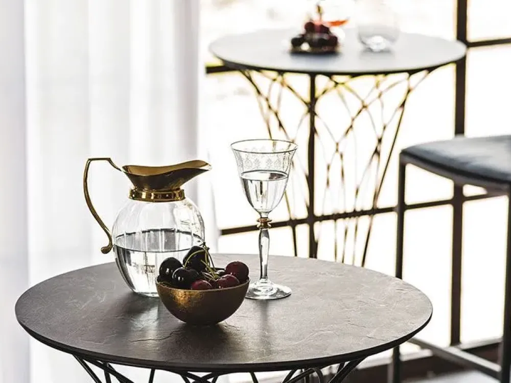 Discount Tavolo in ceramica rotondo Nido keramik bistrot in offerta outlet Tavoli