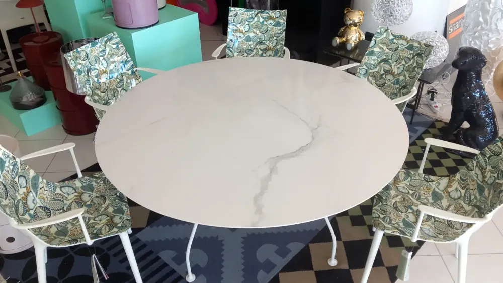 Tavolo in ceramica rotondo Glossy xxl in offerta outlet^Kartell Best