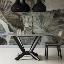 Cattelan Italia Tavolo in ceramica rotondo Planer keramik round Cattelan in offerta outlet- Tavoli