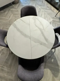 Tavolo in ceramica rotondo Fahrenheit round at109 105 in offerta outlet^Altacom Sale