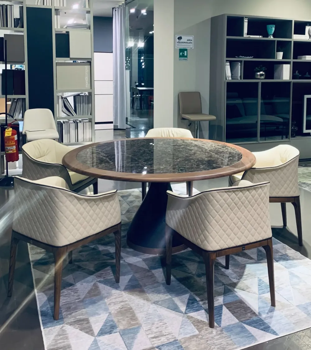 Tonin Casa Tavolo in ceramica rotondo Dolly in offerta outlet- Tavoli