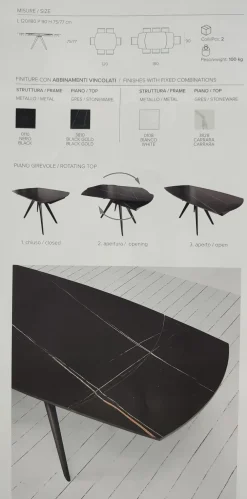 Collezione esclusiva Tavolo in ceramica sagomato Caponord a prezzo scontato- Tavoli