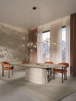 Tavolo in ceramica sagomato Napoleon in offerta outlet^Cattelan Italia Online