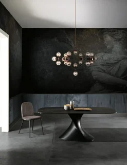 Md work Tavolo in ceramica sagomato Tavolo luxury vetroceramica calacatta o nero greco   in offerta outlet- Tavoli