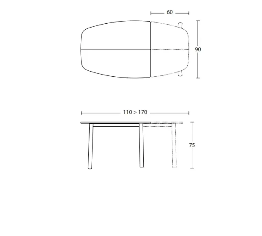New Tavolo in laminato ovale Ribot a prezzo ribassato Tavoli