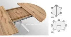 New Tavolo in laminato rotondo Tempor 2177 a prezzo scontato Tavoli