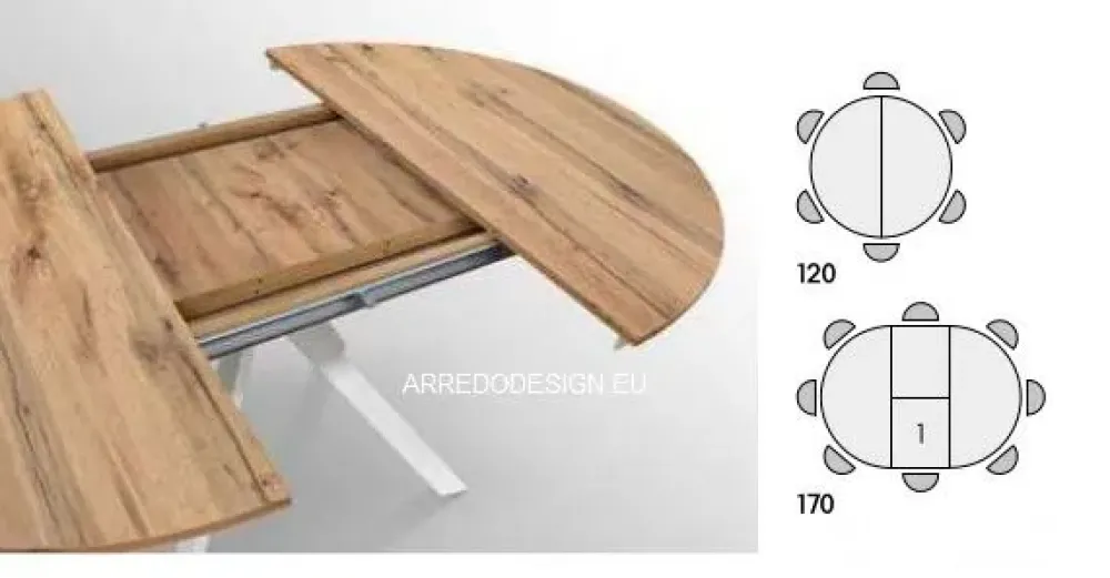 New Tavolo in laminato rotondo Tempor 2177 a prezzo scontato Tavoli