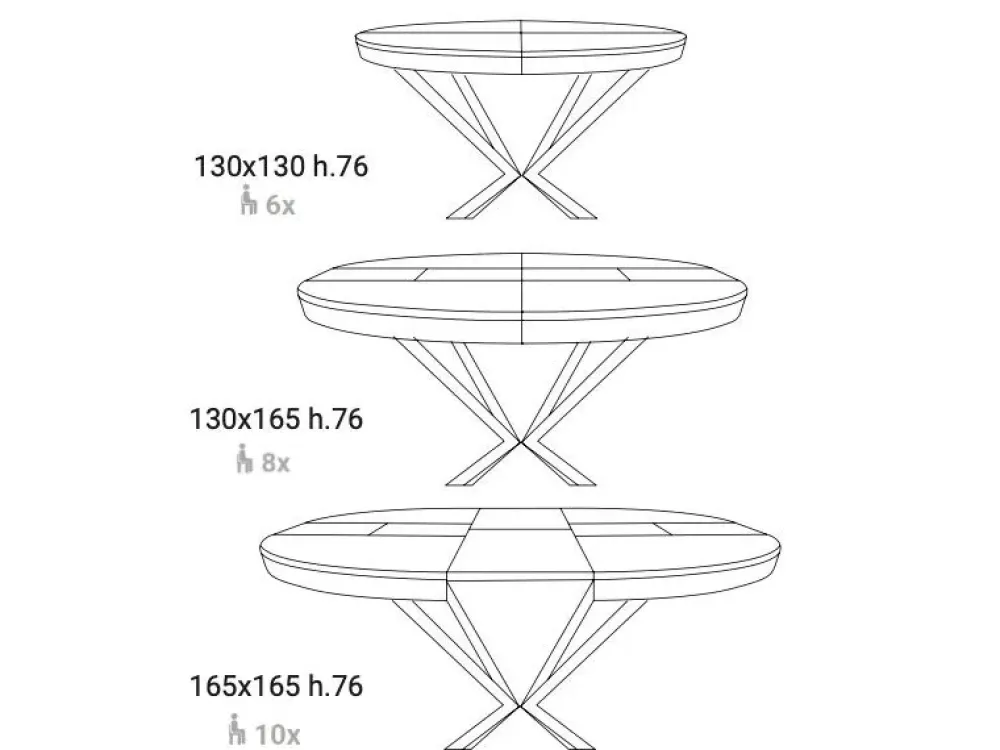 Outlet Tavolo in laminato rotondo Full-moon a prezzo scontato Tavoli