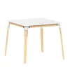 Sale Tavolo in legno e resina quadrato Tavolo steelwood in hpl bianco 145x145 a prezzo ribassato Tavoli