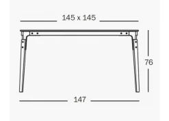 Sale Tavolo in legno e resina quadrato Tavolo steelwood in hpl bianco 145x145 a prezzo ribassato Tavoli
