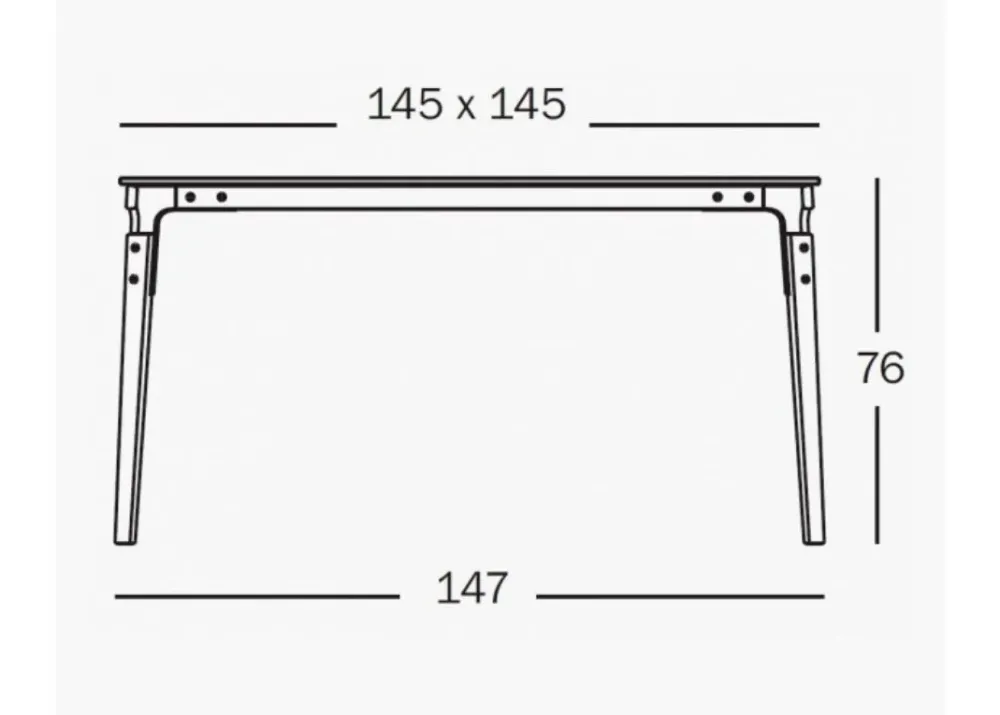 Sale Tavolo in legno e resina quadrato Tavolo steelwood in hpl bianco 145x145 a prezzo ribassato Tavoli